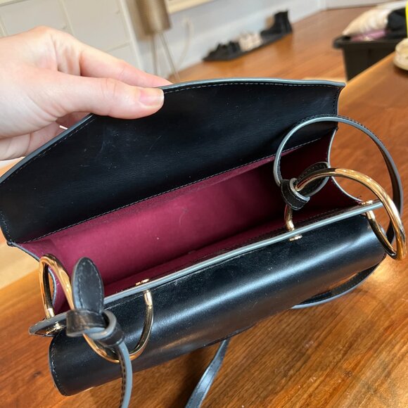 "Phoebe" by Danse Lente Black Leather Crossbody Bag - Picture 6 of 10